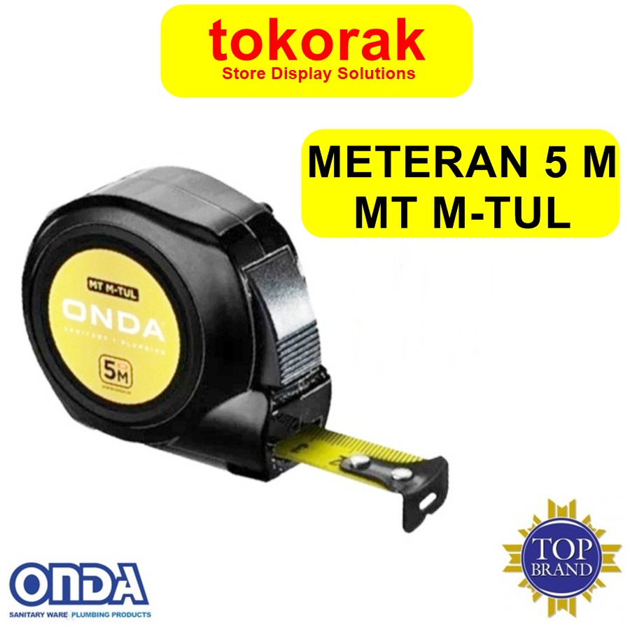 METERAN ROLL 5 METER MTUL ONDA METERAN OTOMATIS 5M UKUR MT M TUL 5 M