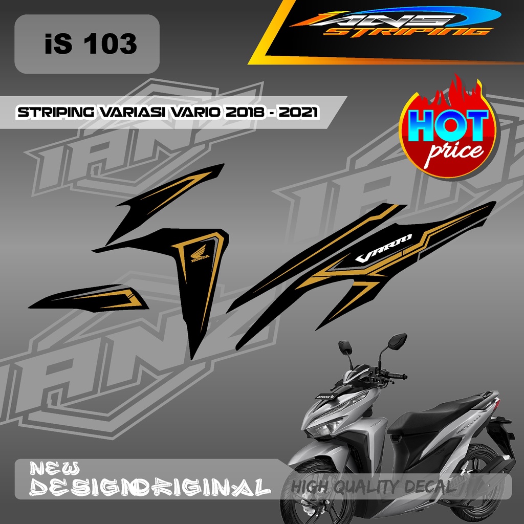 DECAL STRIPING VARIO Led Vario 150 MOTIF GRAFIK RACING BAHAN HOLOGRAM / NON HOLOGRAM IS103