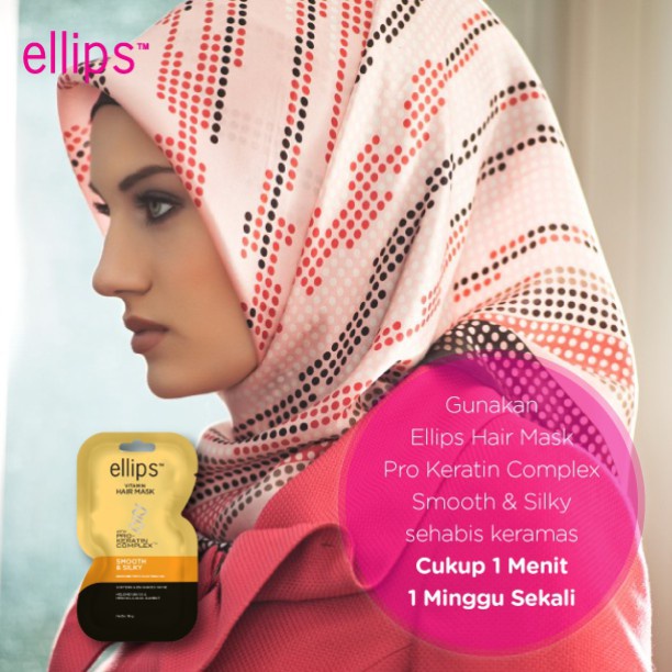 Ningrum - ELLIPS Hair Mask Pro Keratin Complex Sachet 18gr | Perawatan Rambut Vitamin Masker Rambut Original BPOM - 5512