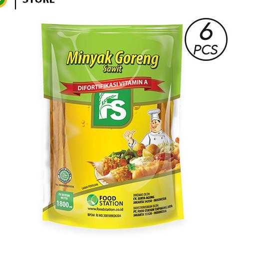 

Discount[HJ]-Food Station - Minyak Goreng FS Super 1800 ml / Karton (6 Pouch)