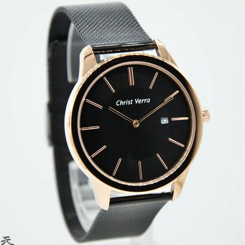 Jam Tangan Pria ORIGINAL CHRIST VERRA CV C 71118G-48 BLK