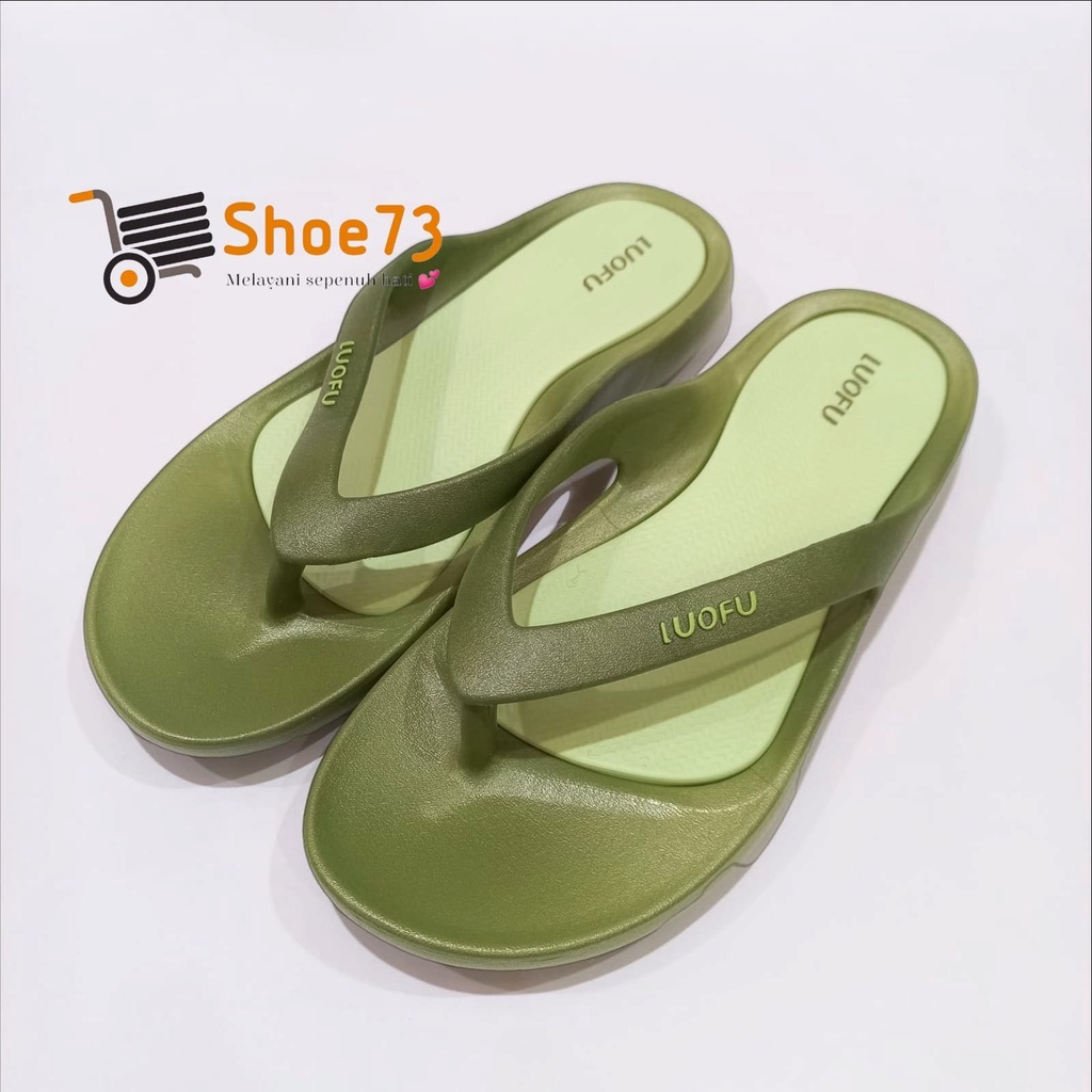 LUOFU F 2327 E01WTC SIZE 36-40 ORIGINAL l Sandal jepit jelly wanita l Sendal cewek impor