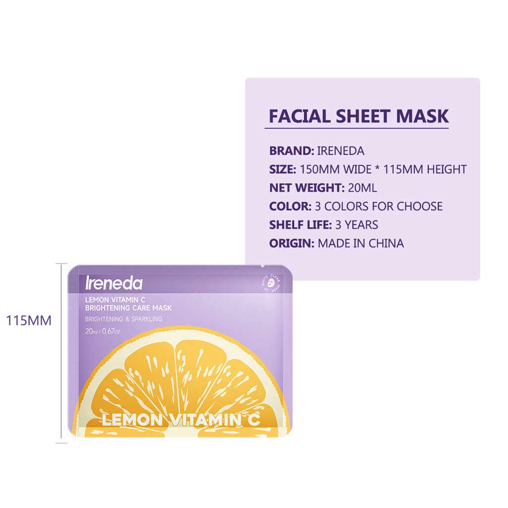 IRENEDA MASKER WAJAH CALMING CARE MASK FACIAL SHEET MASK IR-M01