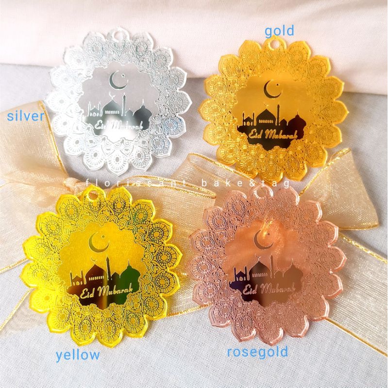 tag lebaran akrilik hang tag idul fitri akrilik tag gantung eid mubarak  tag akrilik lebaran tag gan