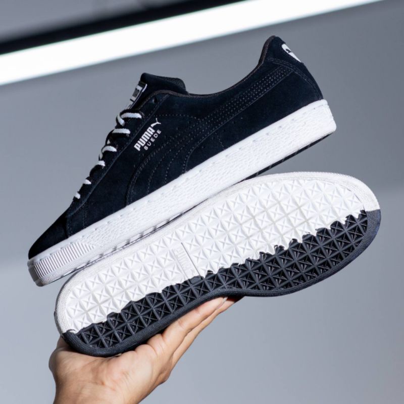 Sepatu Pm Suede Otherside Black White Original OEM Sneakers Pria