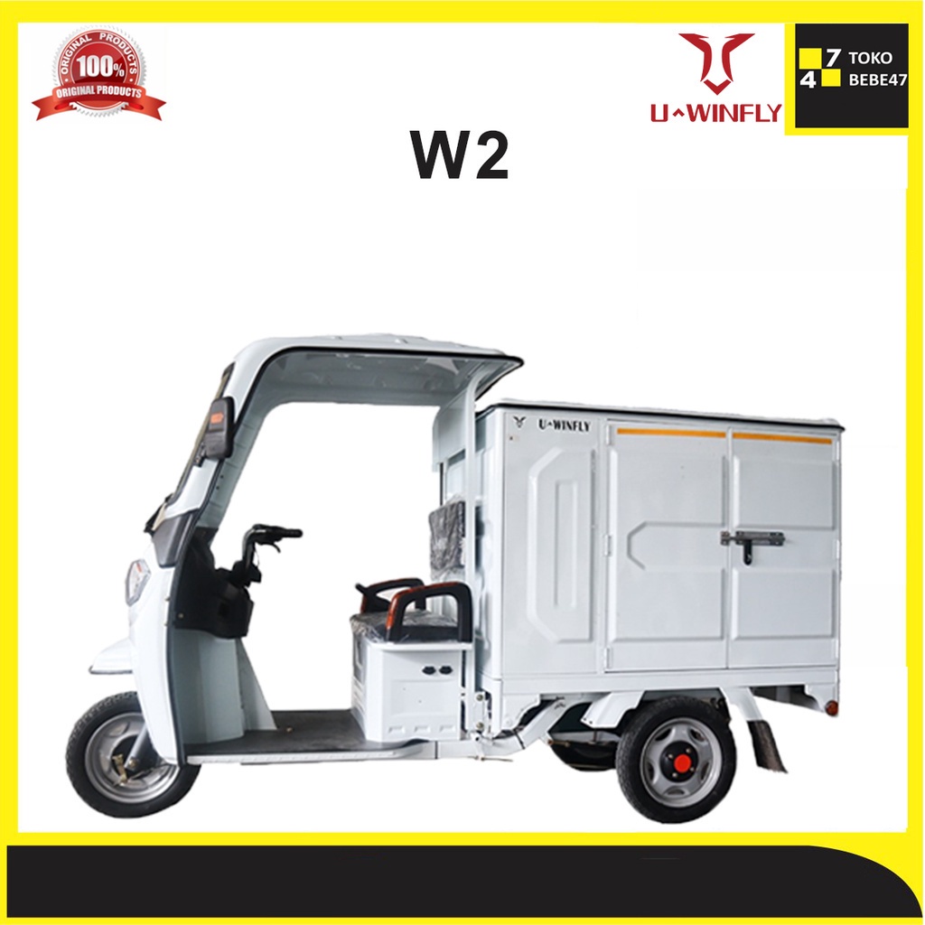 Motor Listrik Roda Tiga Uwinfly W2 Kendaraan Niaga - Putih