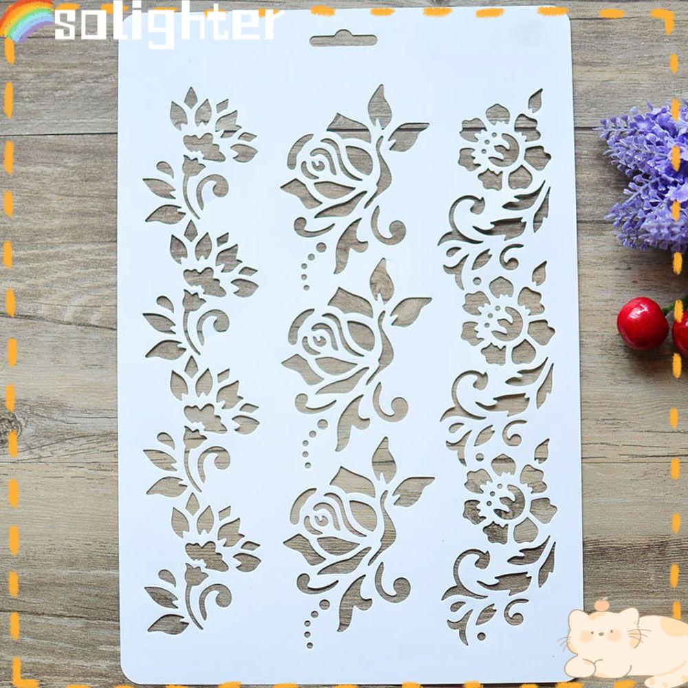 Solighter Layering Stencils Craft Scrapbooking Lukisan Plastik