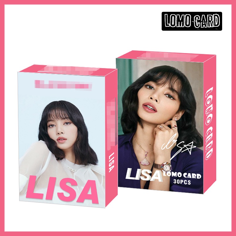 black pink ALBUM PHOTOCARD LISA ROSE JENNIE JISOO LOMO CARD 30PCS/BOX Jisoo Jennie Rose Lisa Blink BP