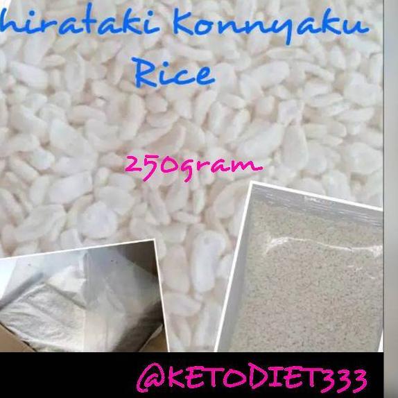 

Sale [KI3] Low Carbs Shirataki Konnyaku Rice 250gr / Beras Shirataki Rendah Kalori