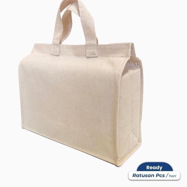 

FAA238 Tas Hampers Jinjing Kanvas Natural Besar - Tas Bekal Lunch Bag Hamper |