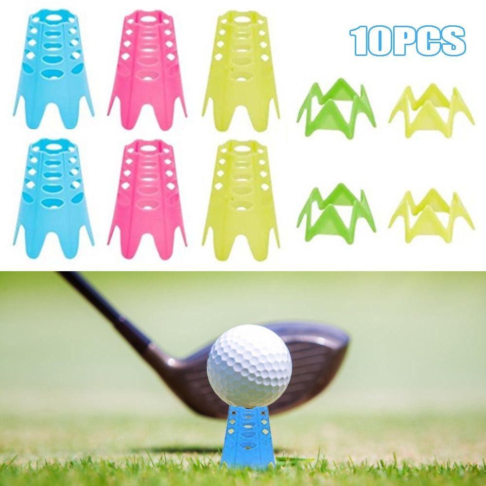 Chookyy 10PCS Golf Tees Outdoor Golf Aksesoris Golf Alat Pelatihan Jarak Rumah