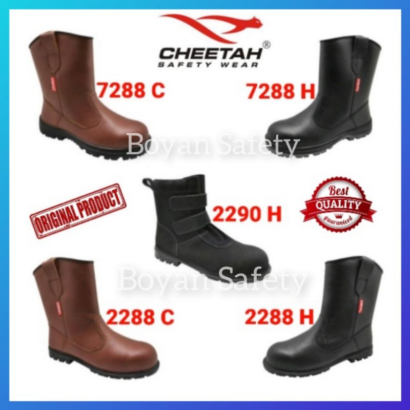 Jual Sepatu Safety Cheetah 7288 2288 2290 Original Safety Shoes Shopee Indonesia