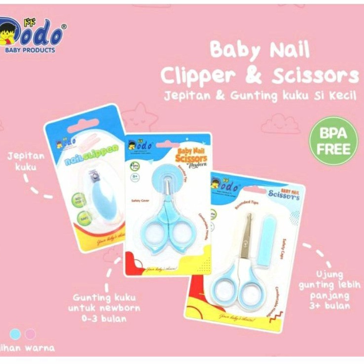 2 in 1 Manicure Set Baby Nail Newborn Dodo 0+m Gunting Newborn | Gunting Kuku Bayi Baru Lahir