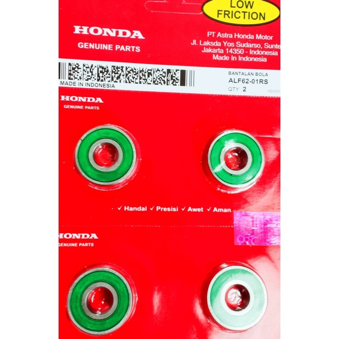 Bearing 6201 RS Honda Lahar Roda Depan Vario Beat Supra X 125 Per 1Pcs