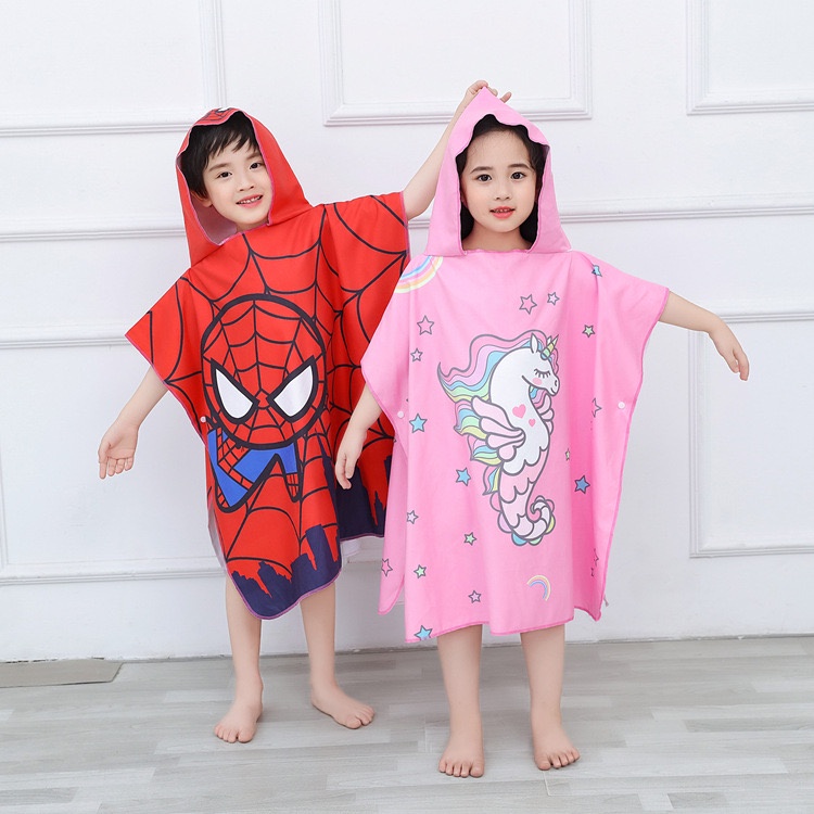 IMPOR HANDUK BERENANG ANAK ANTI ANGIN ANTI MALU MOTIF LUCU BAHAN TEBAL KOLAM RENANG BAJU RENANG