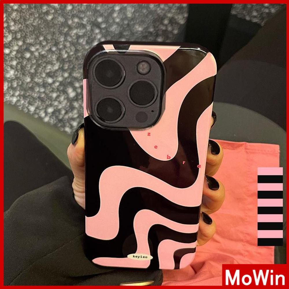 For iPhone 14 Pro max iPhone Case Black Soft Case TPU Candy Case Shockproof Big Hole Protection Camera Pink Zebra Print Compatible For iPhone 13 Pro max 12 Pro Max 11 xr xs 7Plus