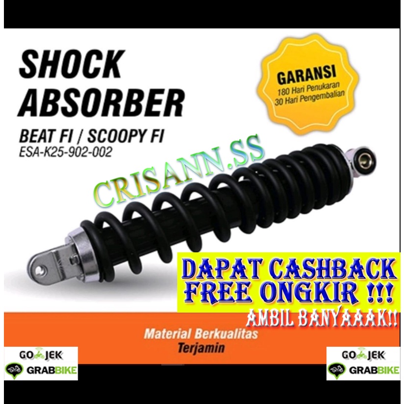 SHOCK BREAKER SOK BREKER BELAKANG 330MM BEAT FI ESP BEAT POP SCOOPY FI GENIO ELANGSUNG BERGARANSI 180HARI