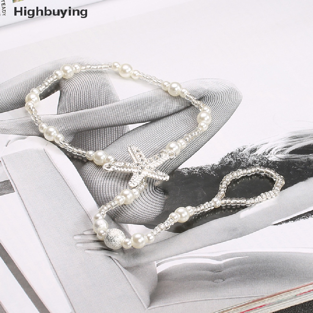 Hbid Mutiara Barefoot Sandal Anklet Kaki Rantai Toe Cincin Pantai Gelang Wanita Perhiasan Glory