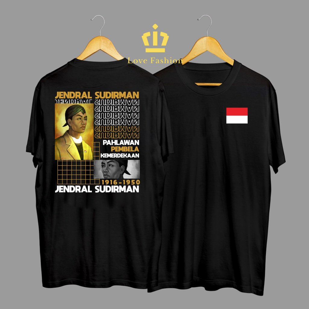 Kaos Tshirt Baju Distro Pahlawan Kemerdekaan Jendral Sudirman Indonesia 17 Agustus Proklamasi Premium Terbaru