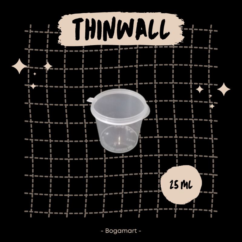 Thinwall Round DM 25ml / food container / tempat sauce / tempat sambal / kemasan makanan
