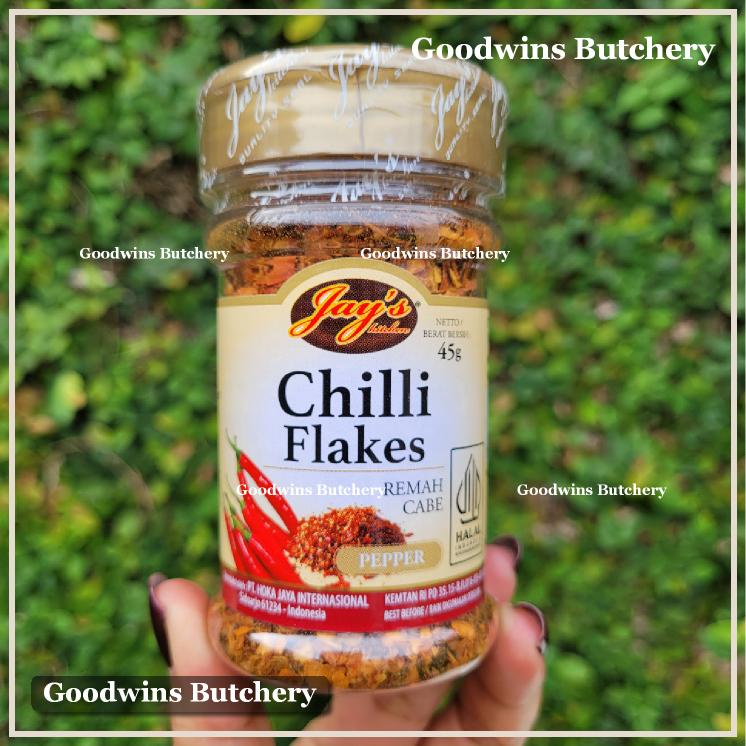 

Jay's CHILI FLAKES remah cabai cabe bubuk kasar Jays 45g