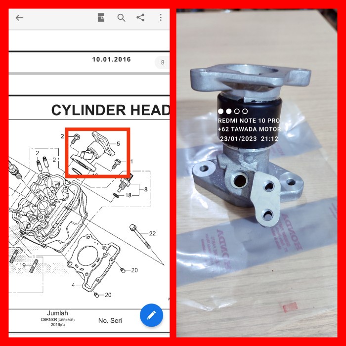 INTAKE MANIPOL HONDA CB150R STREETFIRE K15G 2015-2018