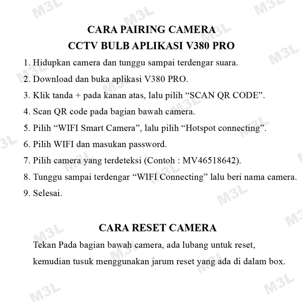 CCTV Bohlam IP Camera  Bulb CCTV 2MP Lampu Panorama Fisheye 360 V380 Pro