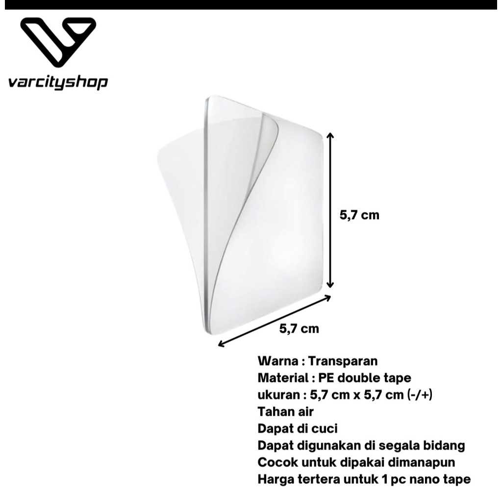 DOUBLE TAPE PAPAN KOTAK / DOUBLE SIDE TAPE PEREKAT DINDING - (4 BUAH)