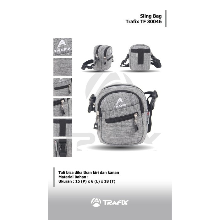 [KLIKTAS] Tas Selempang Pria Gaul 2 in 1 TRAFIX- TF 30046 - Sling Bag Modern