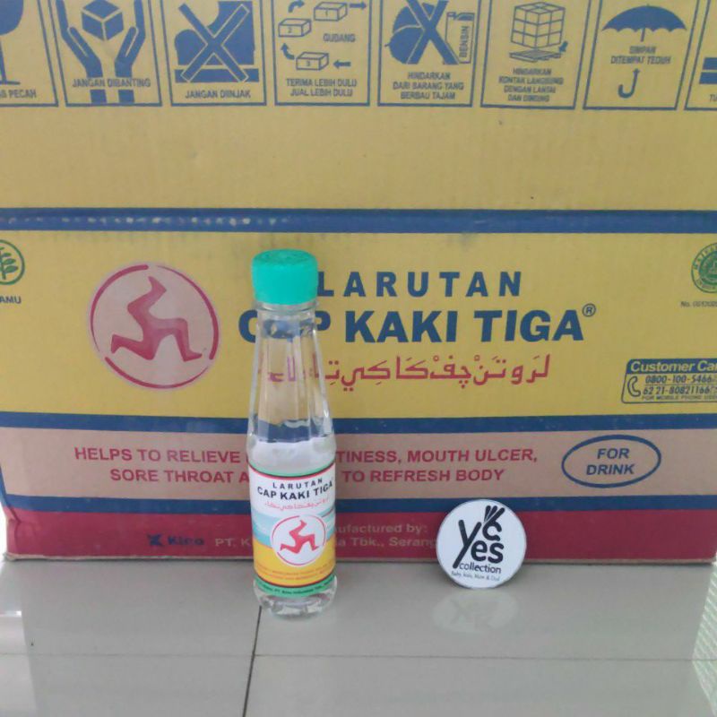 Larutan Cap Kaki Tiga 3 Dewasa &amp; Anak Tawar Panas Dalam 200 ml Botol Sariawan tenggorokan kering
