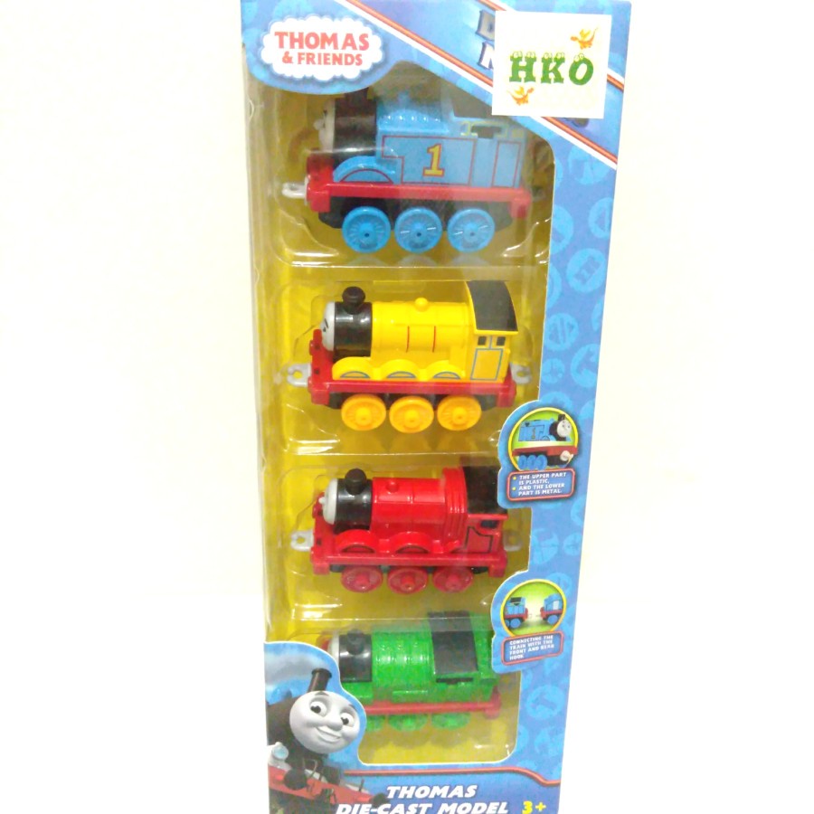 Mainan anak diecast besi Thomas Train kereta Thomas set 4 pcs
