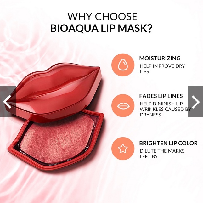 BIOAQUA Masker Bibir Cherry Collagen Moisturizing Essence Lip Mask 60g masker perawatan bibir memudarkan kerutan bibir