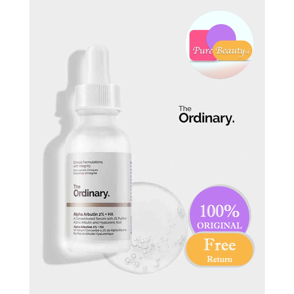 THE ORDINARY Alpha Arbutin 2% + HA 30ml 2pcs Mencerahkan Melembabkan Bekas Jerawat Mencegah Penuaan ❤ 100% Original ❤