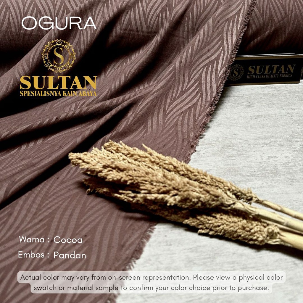 50CM EMBOS PANDAN OGURA COCOA KAIN ABAYA SULTAN