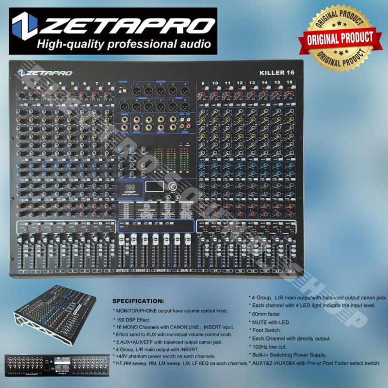 Mixer Zetapro killer 16 / zetapro killer 16 / mixer zetapro Original