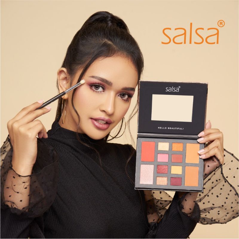 Termurah original Salsa Rhapsody Face Palette 4-in-1 TERLENGKAP / Eyeshadow Salsa / Blush on Salsa /