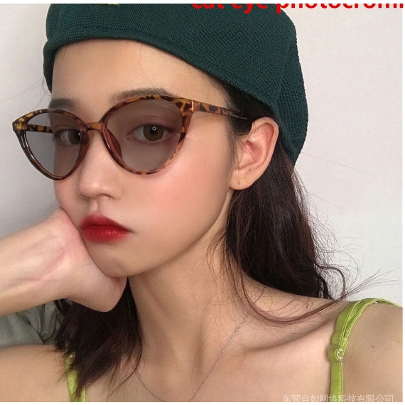 PA Kacamata Wanita Cat Eye 2001 Anti Radiasi BLUECHROMIC model gaya kucing cateye fashion korea Anti Silau UV Pria Wanita Photochromic KC046
