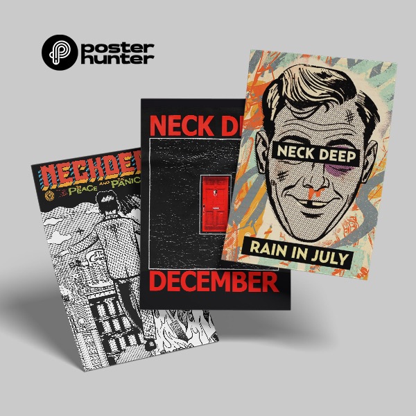 Poster Band NECK DEEP Full | Poster Band Pop Punk | Wallpaper Sticker Band Metal Rock Retro | Dekorasi Dinding Kamar Tidur | Poster Dinding Aesthetic