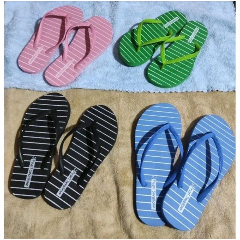 KHUSUS GROSIR 6 pasang sandal Pearl swallow line