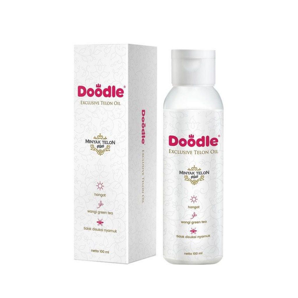 MINYAK TELON DOODLE ( wangi GREEN TEA ) untuk bayi dan anak Exclusive Telon Oil Anti Nyamuk Doodle 100ml Doodle 60ml Travel Size