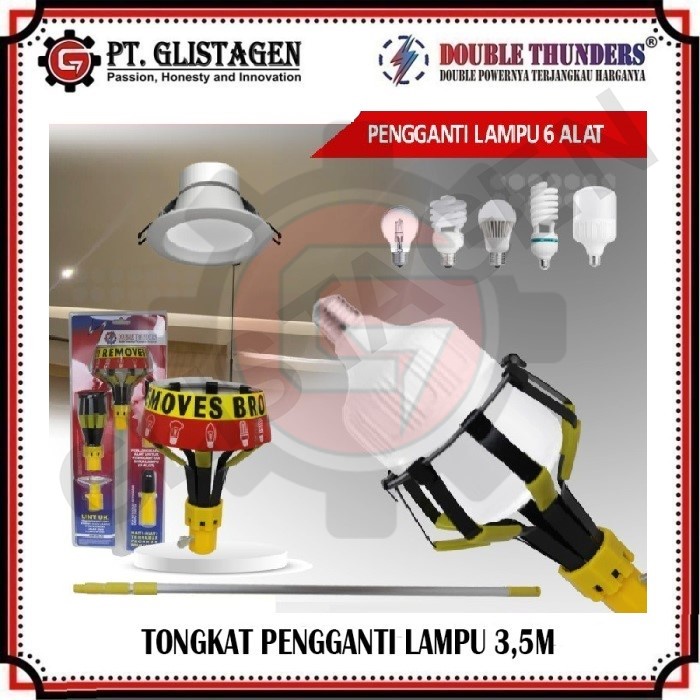 Tongkat Stick Pengganti Lampu Bohlam Led 3,5Mtr TL-351 Double Thunders HIGH QUALITY