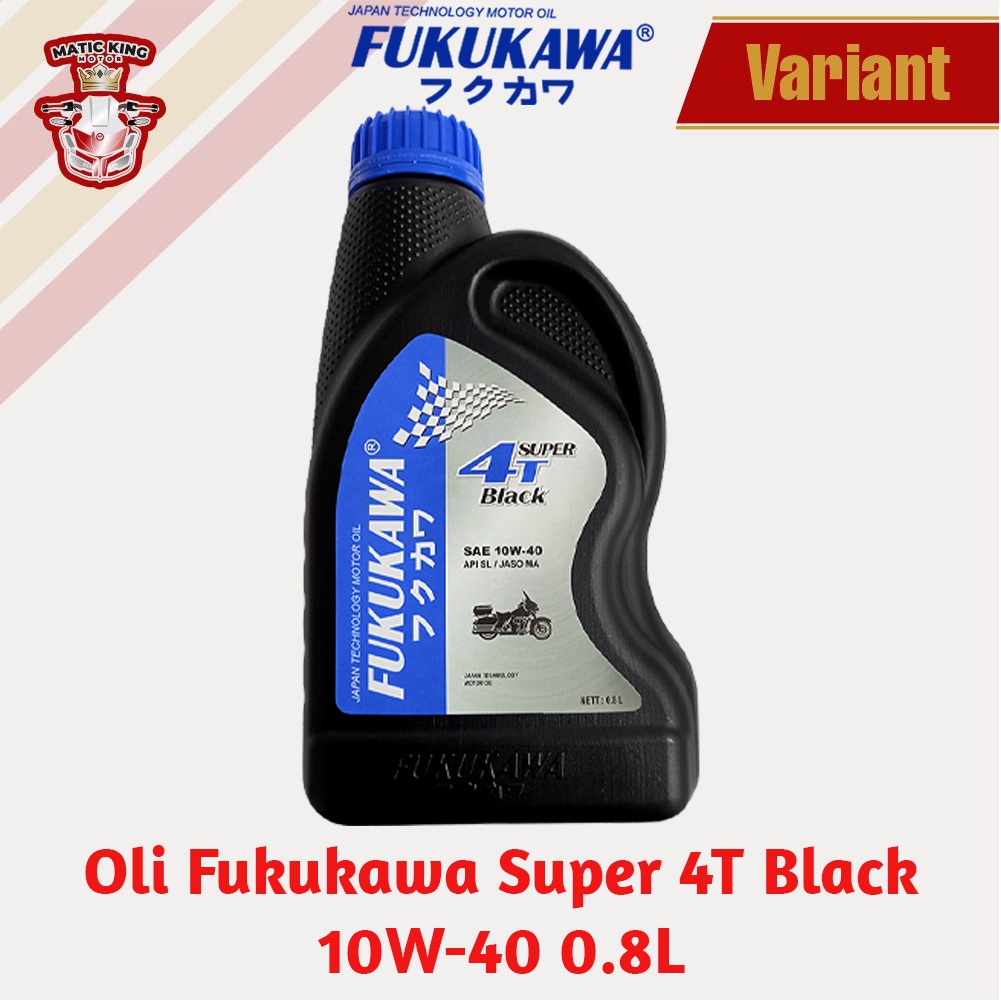 Oli Mesin Super 4T Black 10W-40 API SL/JASO MA 800 ml Fukukawa