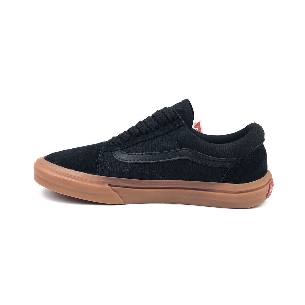 ( NEW BOX ) Sepatu pria Vans Old Skool BNIB Mono Black Gum Premium