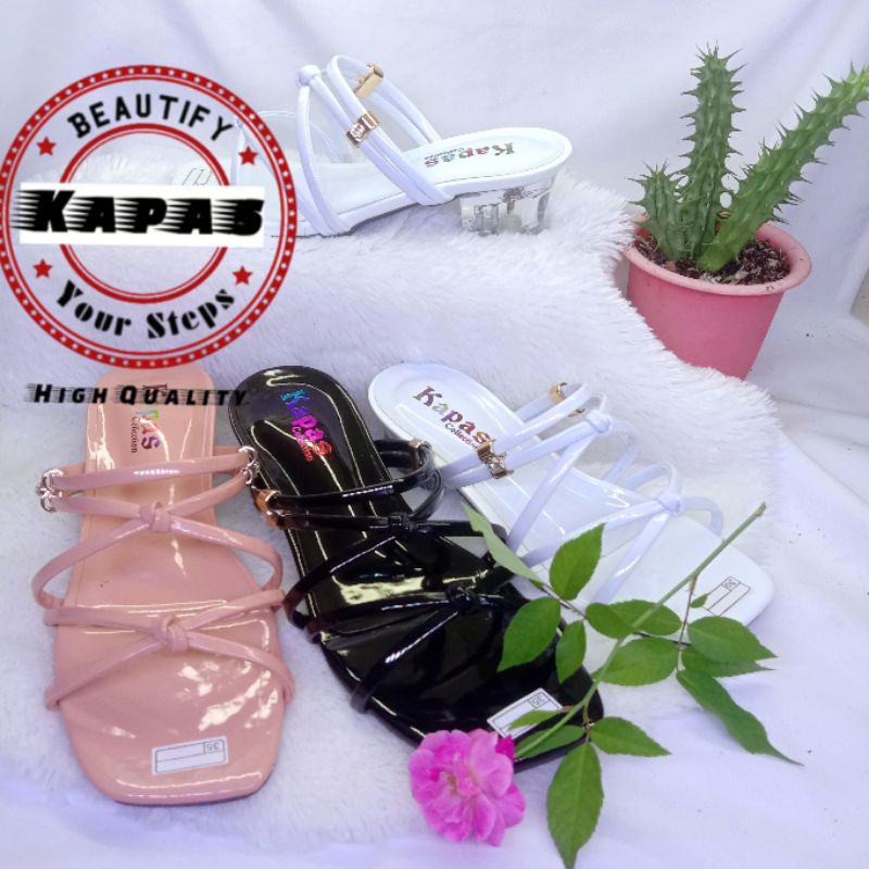 Sendal Hells Anak Sendal  dan dewasa Hak Kaca Trendy kS-19