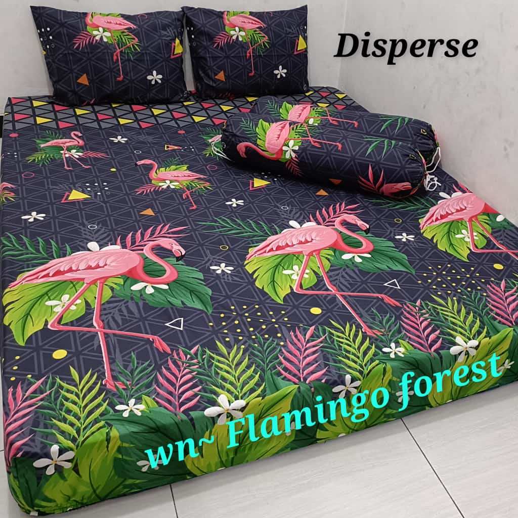 Waty grosir 6 motif FLAMINGO Sprei premium berkualitas sprei homemade