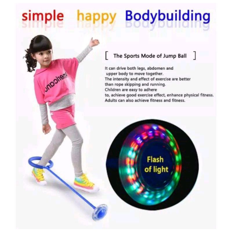 MAINAN HULAHOP KAKI LAMPU BISA MENYALA HULAHOP JUMPBALL YOYO FLASH JUMP LED