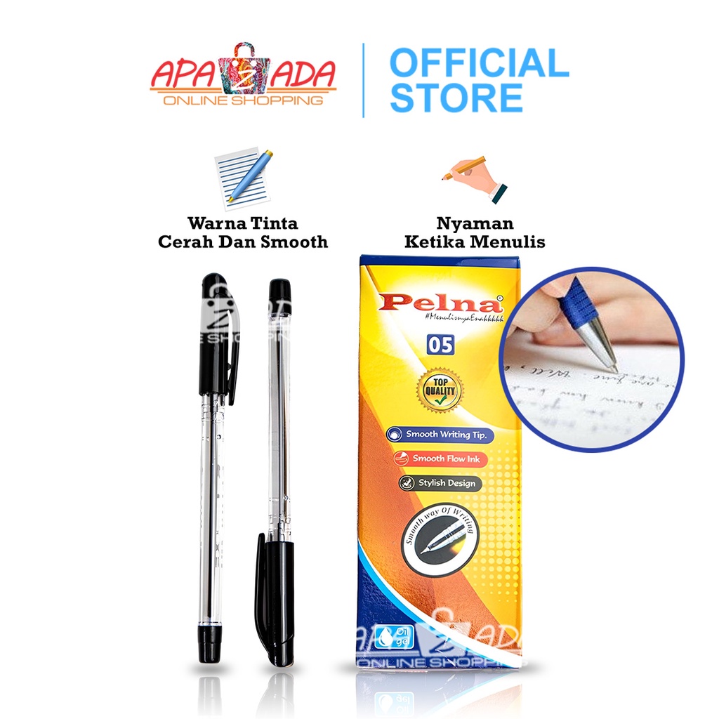 

Apazada Gel Pen / Pulpen Gel 0.5mm Tinta Hitam Isi 12 Pcs / Pena Gel Pelna Smooth / Ink Pen Bolpen Lancip Pelna 05