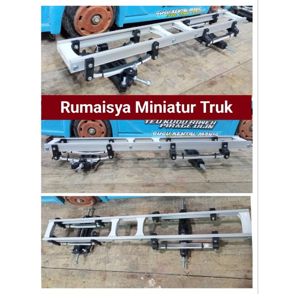 Sasis miniatur truk oleng tarikan tanpa ban dan velg murah