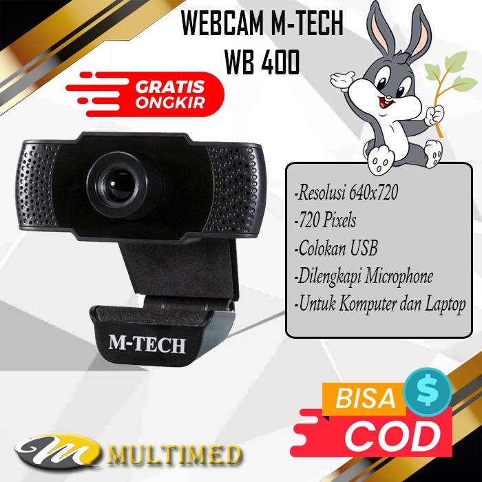WEBCAM M-Tech WB-400 With Microphone 720P