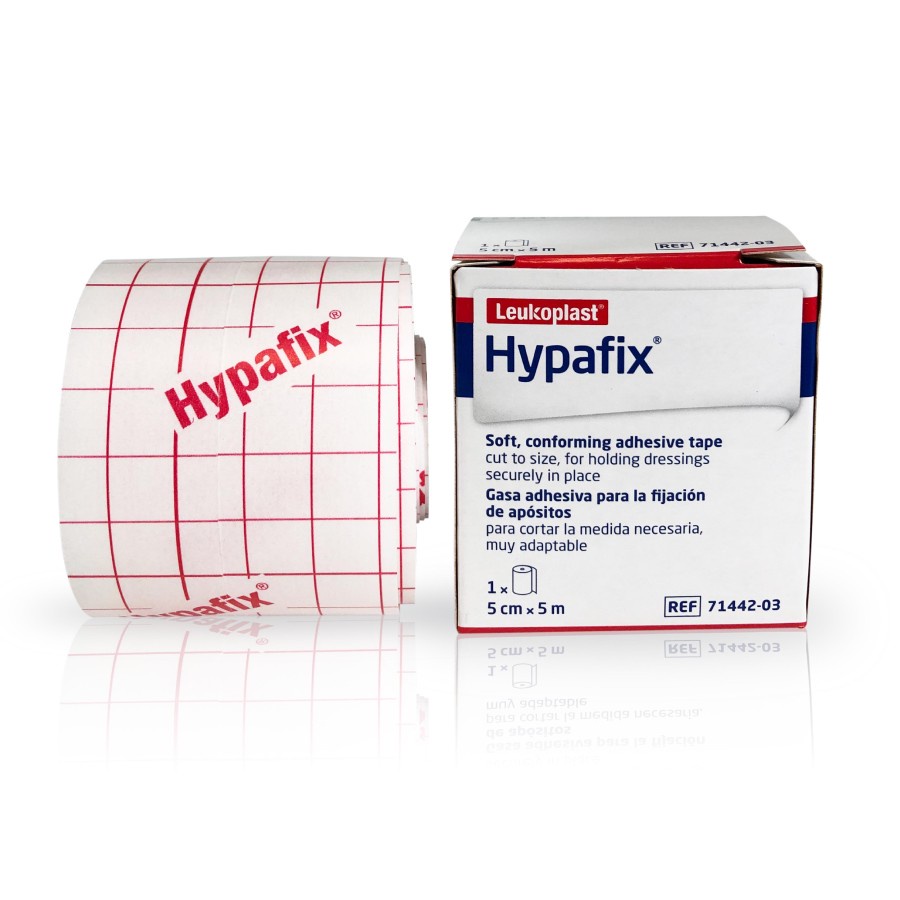 Hypafix 5cm x 5m &amp; 10cm x 5m BSN - Medical Tapes Non Woven - Plester Putih Penutup Luka Leukoplast Hypafix BSN